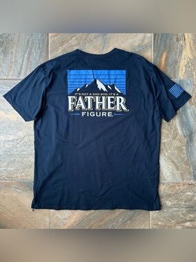 Shield Republic Father Figure Shirt Men's Size 2XL Navy Blue Short Sleeves
